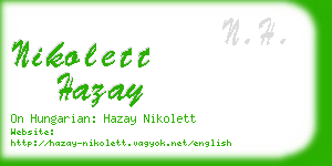 nikolett hazay business card